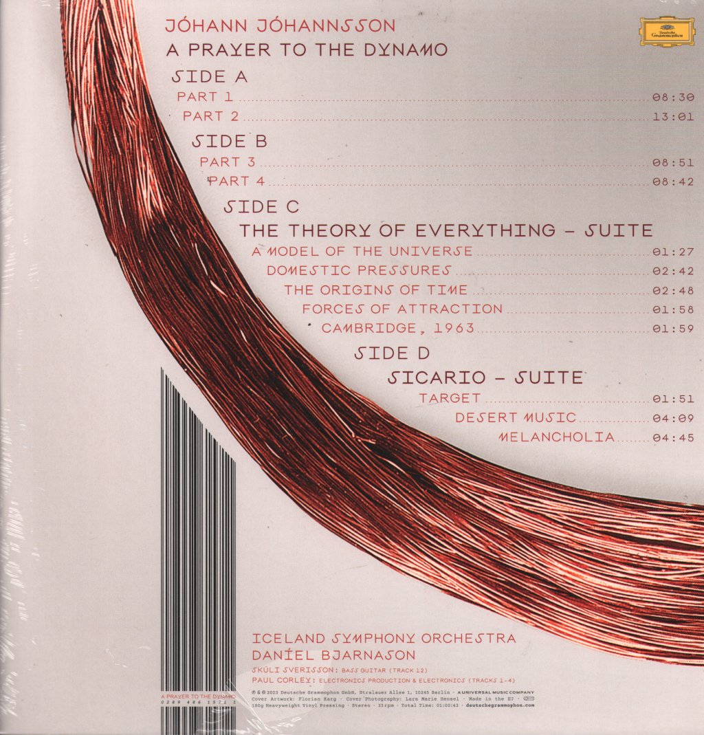 Iceland Symphony Orchestra, Daniel Bjarnason - Jóhann Jóhannsson: A Prayer To the Dynamo amd Suites From Sicario and the Theory of Everything - Double Lp