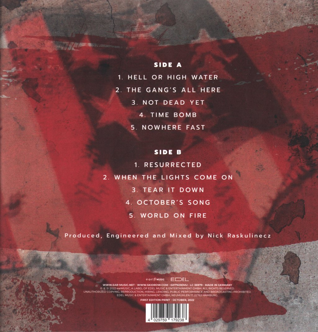 Skid Row - Gang's All Here (Red Transparent Vinyl) - Lp