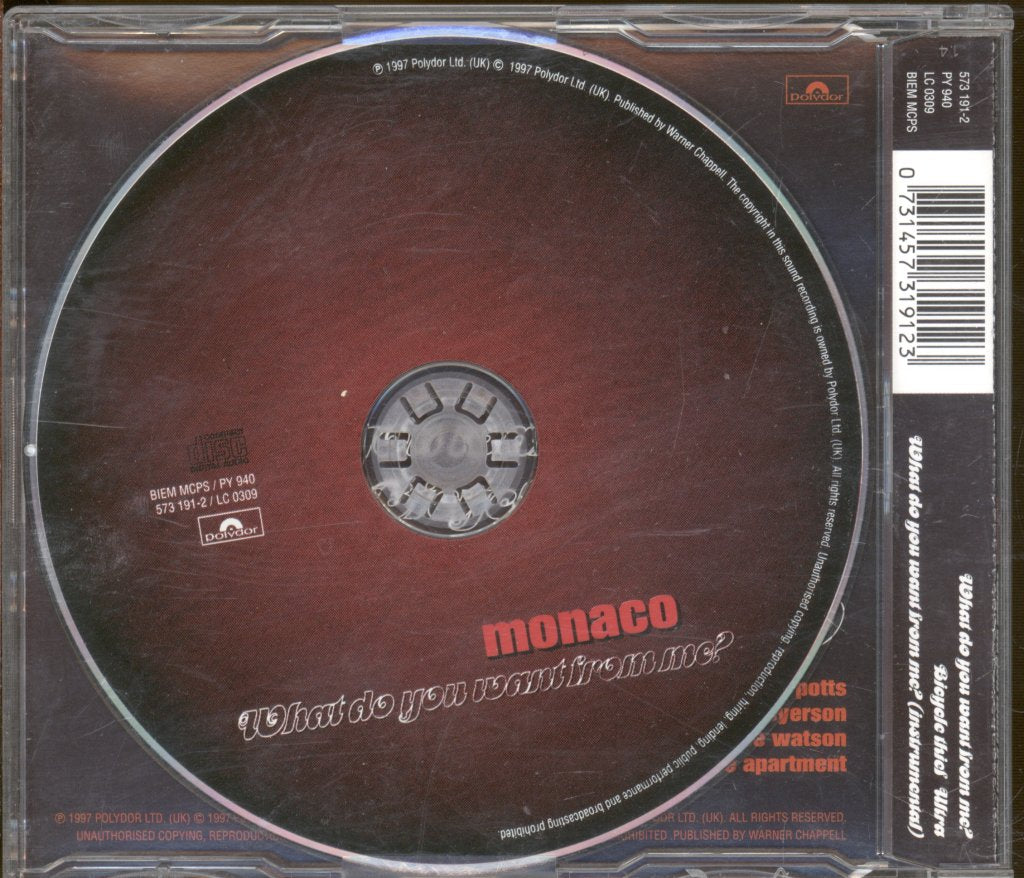 Monaco - What Do You Want From Me? - Cd