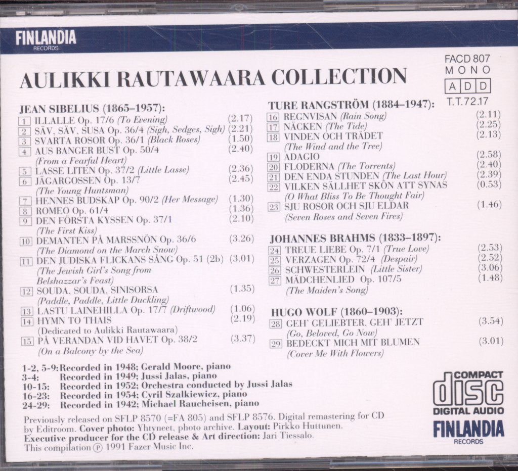 Aulikki Rautawaara - Aulikki Rautawaara Collection - Cd