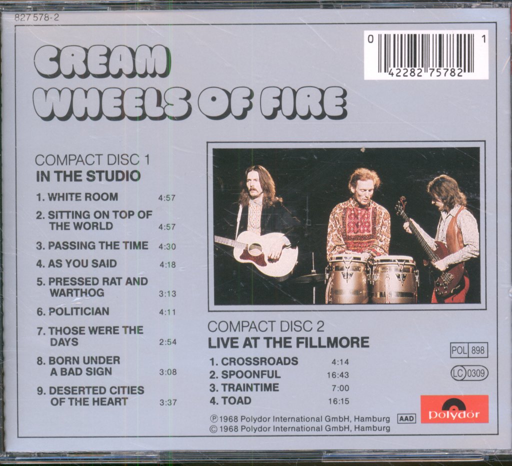 Cream - Wheels Of Fire - Double Cd