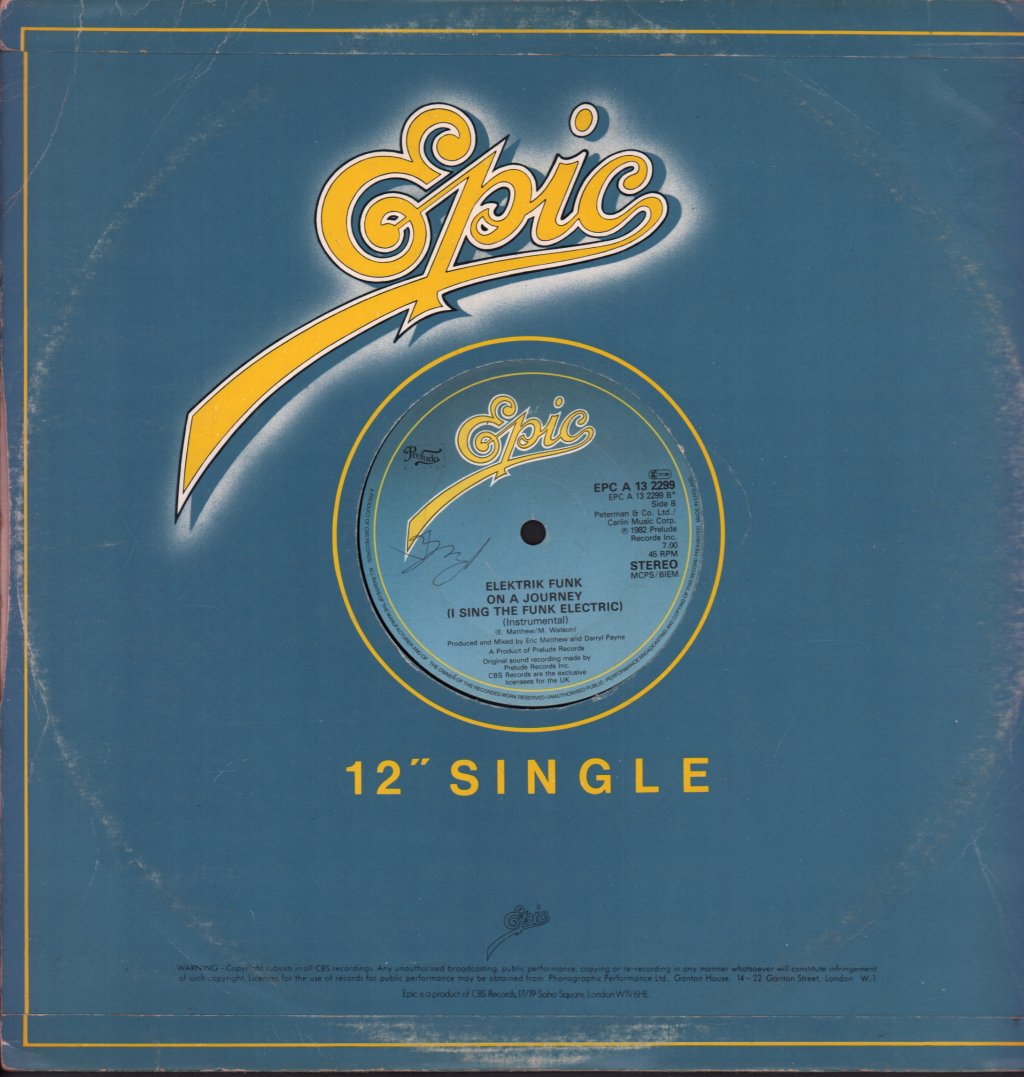 Elektrik Funk - On A Journey (I Sing The Funk Electric) - 12 Inch