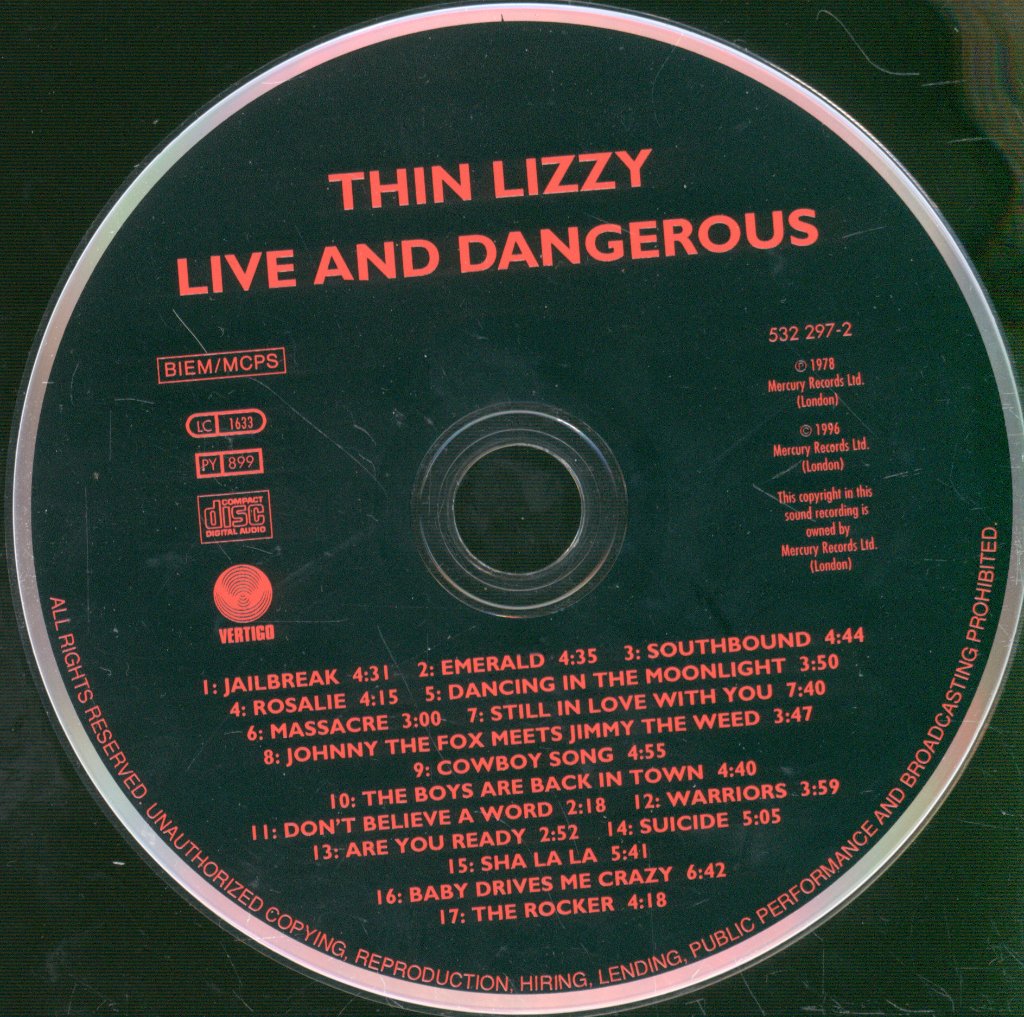 Thin Lizzy - Live And Dangerous - Cd