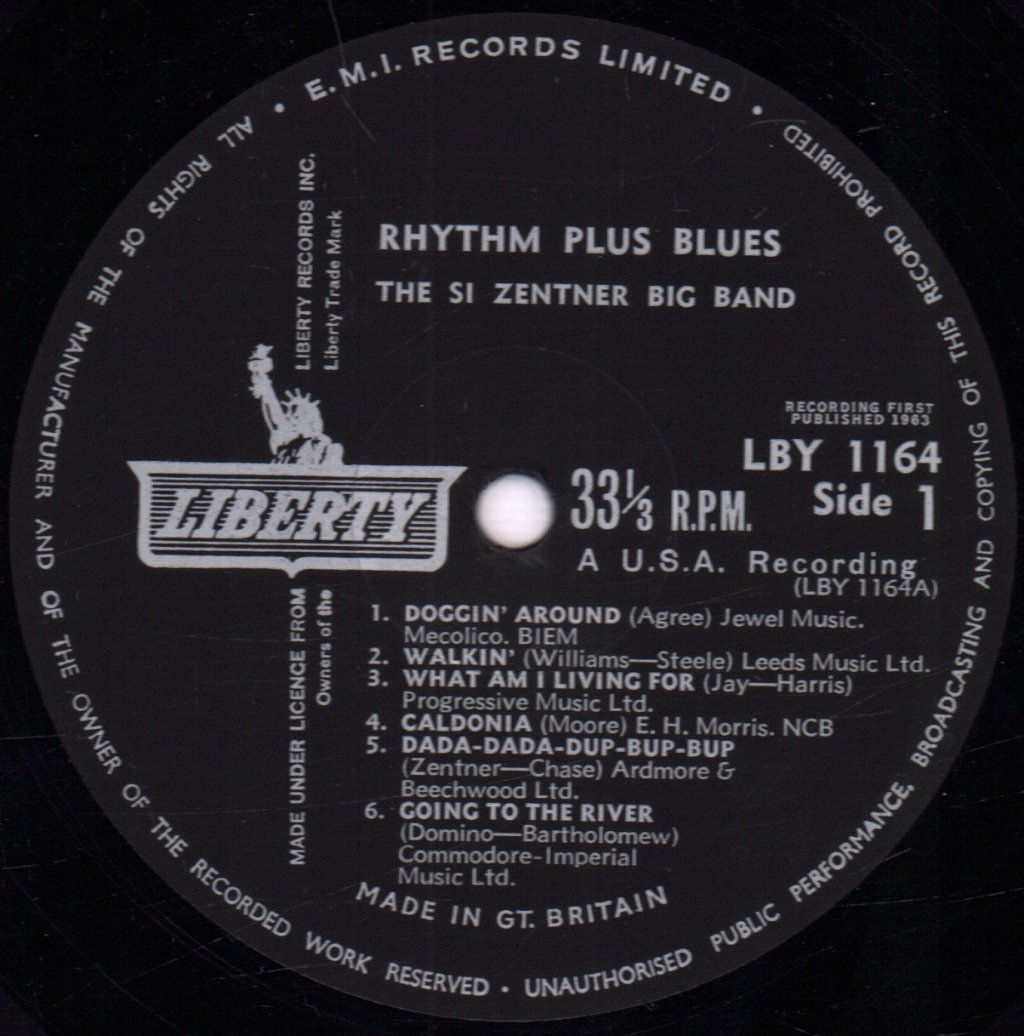 Si Zentner - Rhythm Plus Blues - Lp