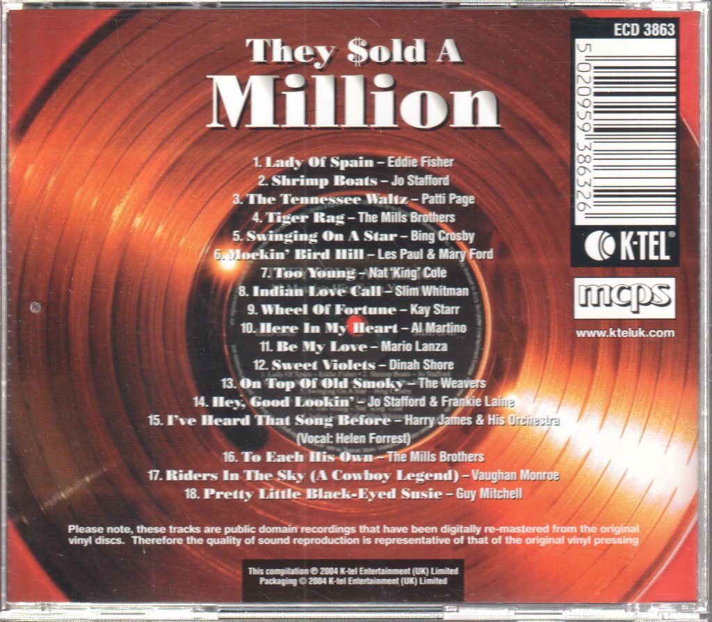 Various Artists - They Sold A Million - Cd
