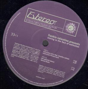 Frankie Valentine - Staring In The Face Of Extinction - 12 Inch