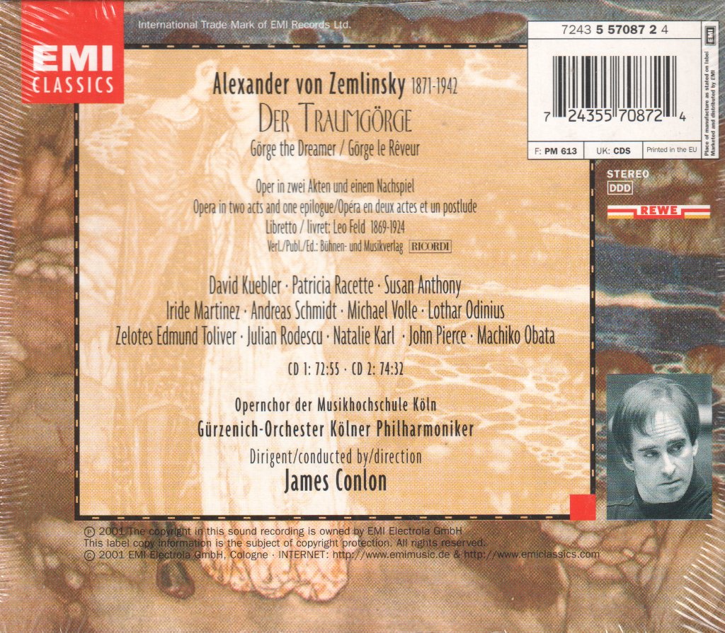 Gürzenich-Orchester Kölner Philharmoniker, James Conlon - Alexander Von Zemlinsky - Der Traumgörge = Görge The Dreamer = Görge Le Rêveur - Cd Set