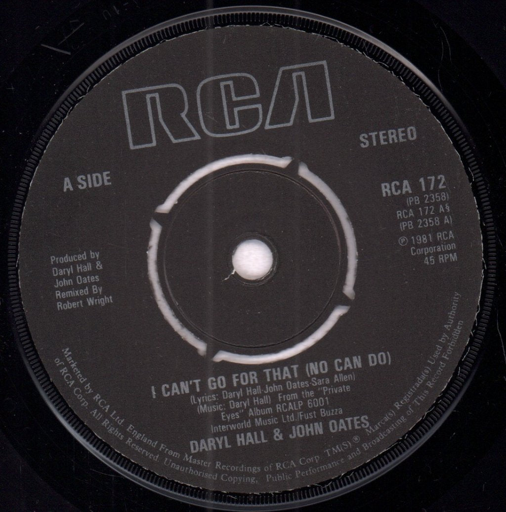 Hall And Oates - I Can't Go For That - 7 Inch
