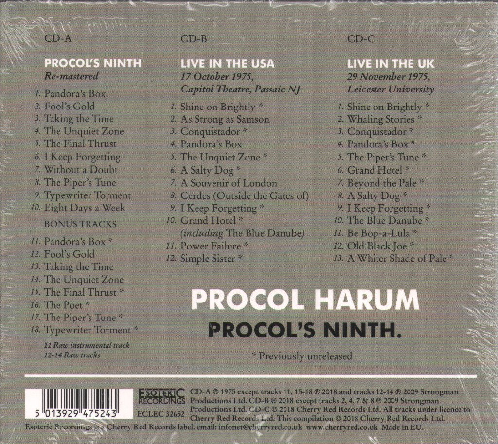 Procol Harum - Procol's Ninth - Cd Set