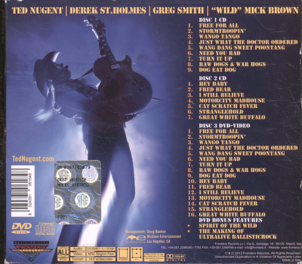 Ted Nugent - Ultralive Ballisticrock - Cd/Dvd