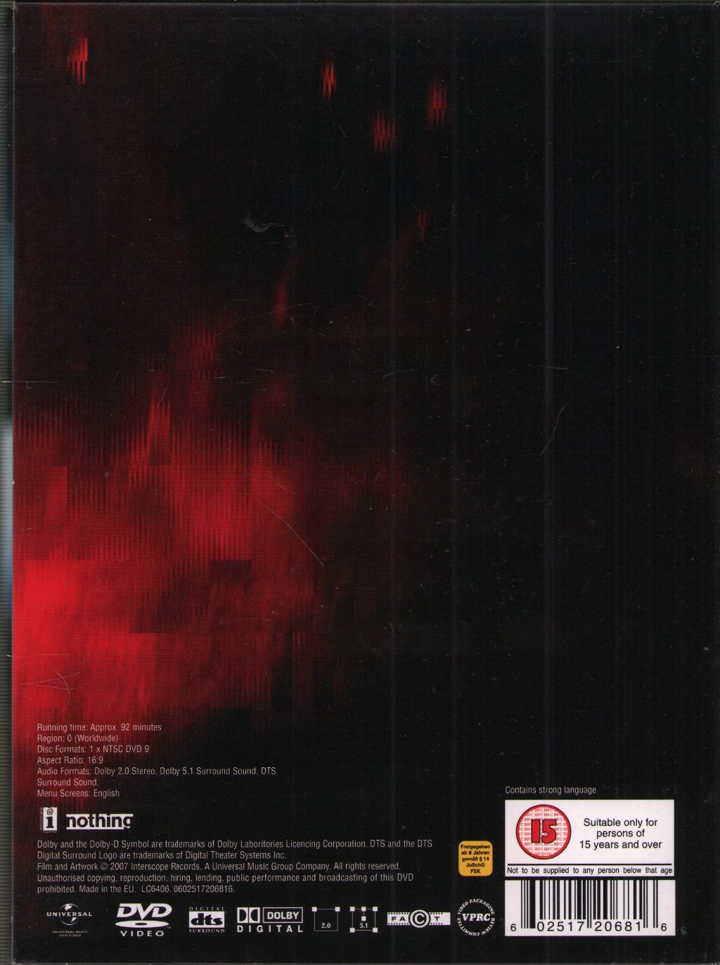 Nine Inch Nails - Live: Beside You In Time - Dvd