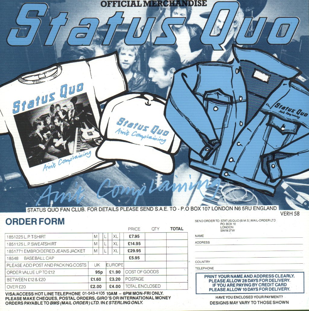 Status Quo - Ain't Complaining - Lp