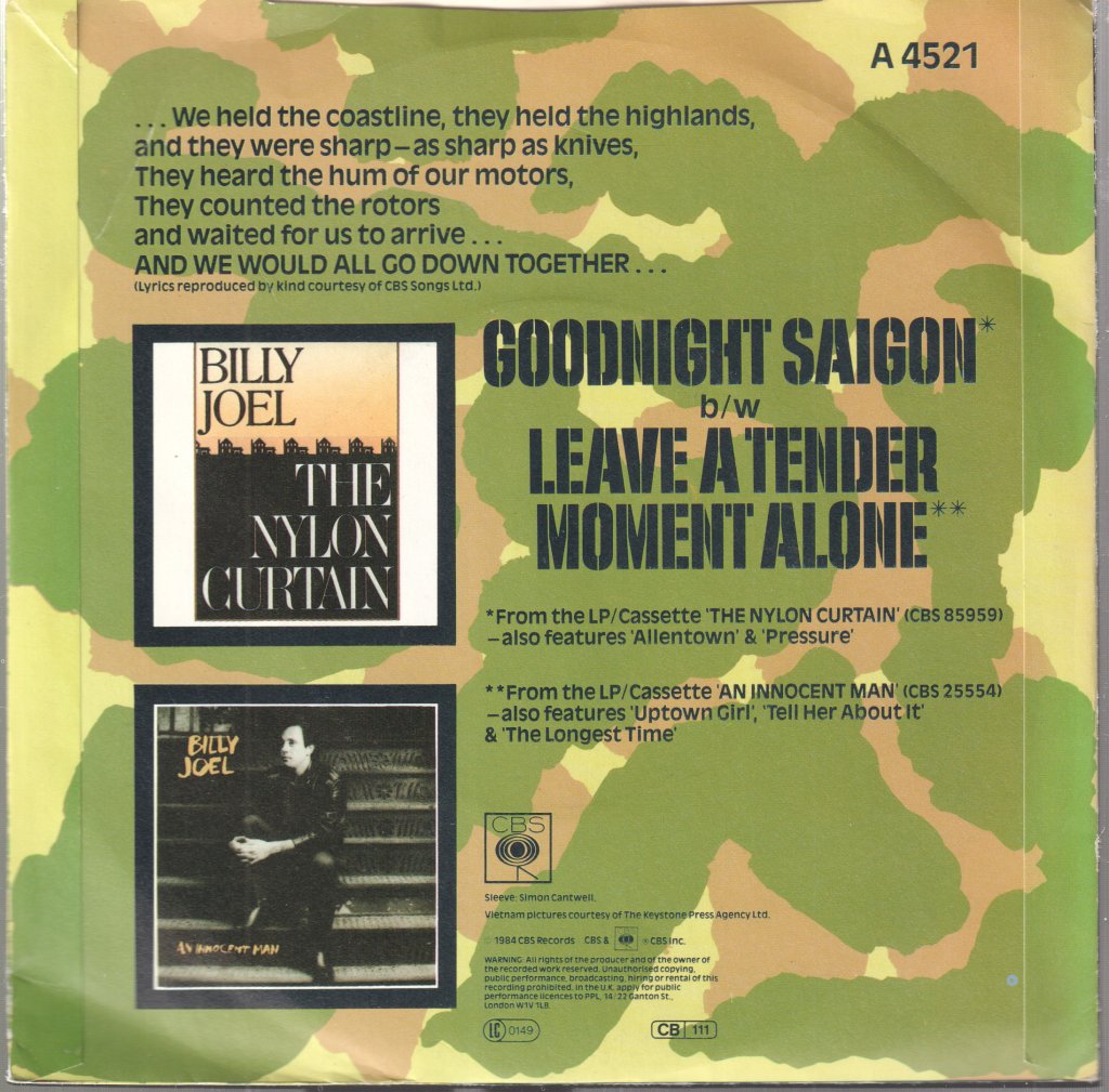 Billy Joel - Goodnight Saigon - 7 Inch