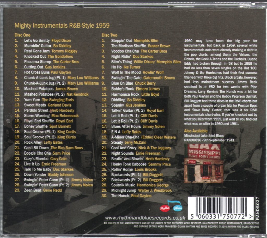 Various Artists - Mighty Instrumentals R&B-Style 1959 - Double Cd