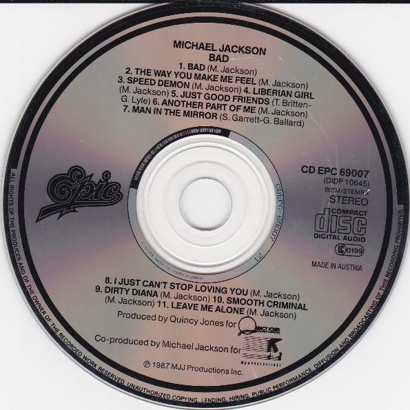Michael Jackson - Bad - Cd