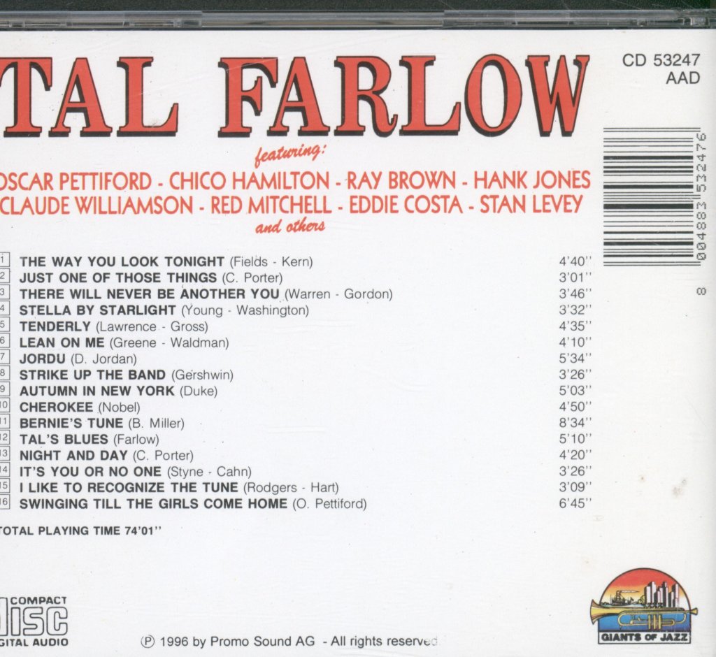 Tal Farlow - Tal Farlow - Cd