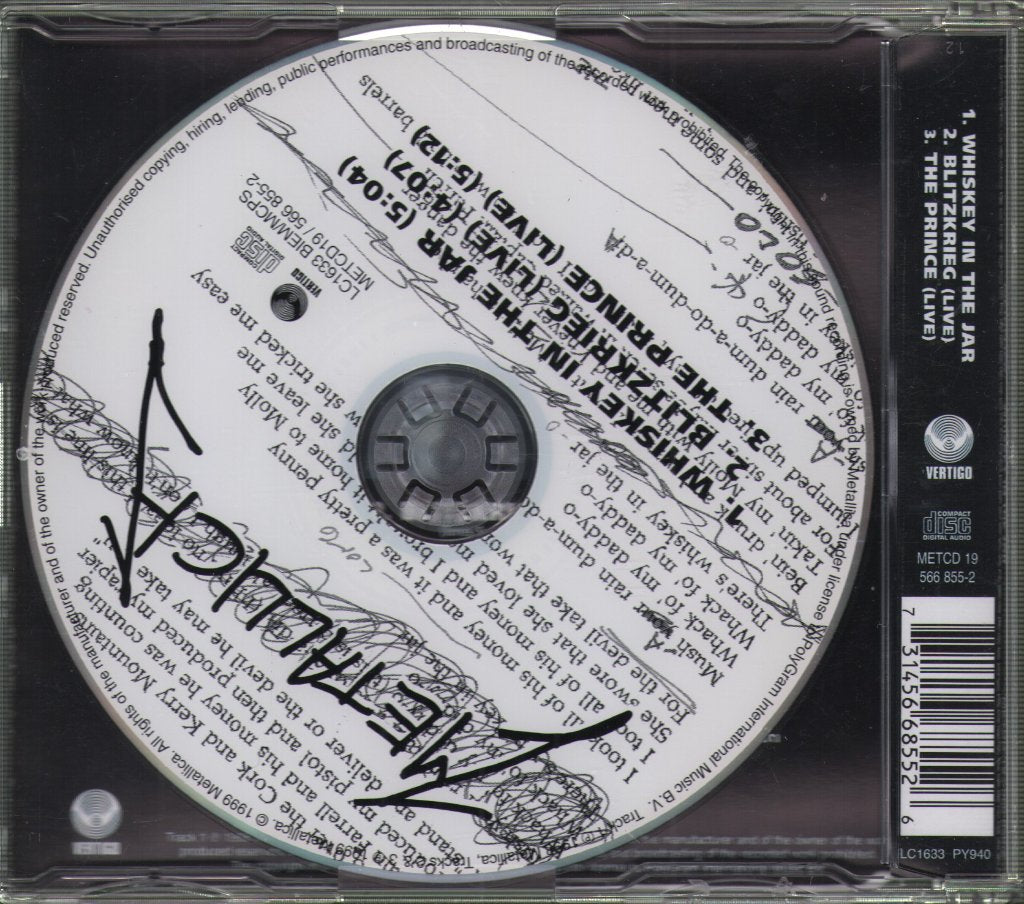Metallica - Whiskey In The Jar - Cd