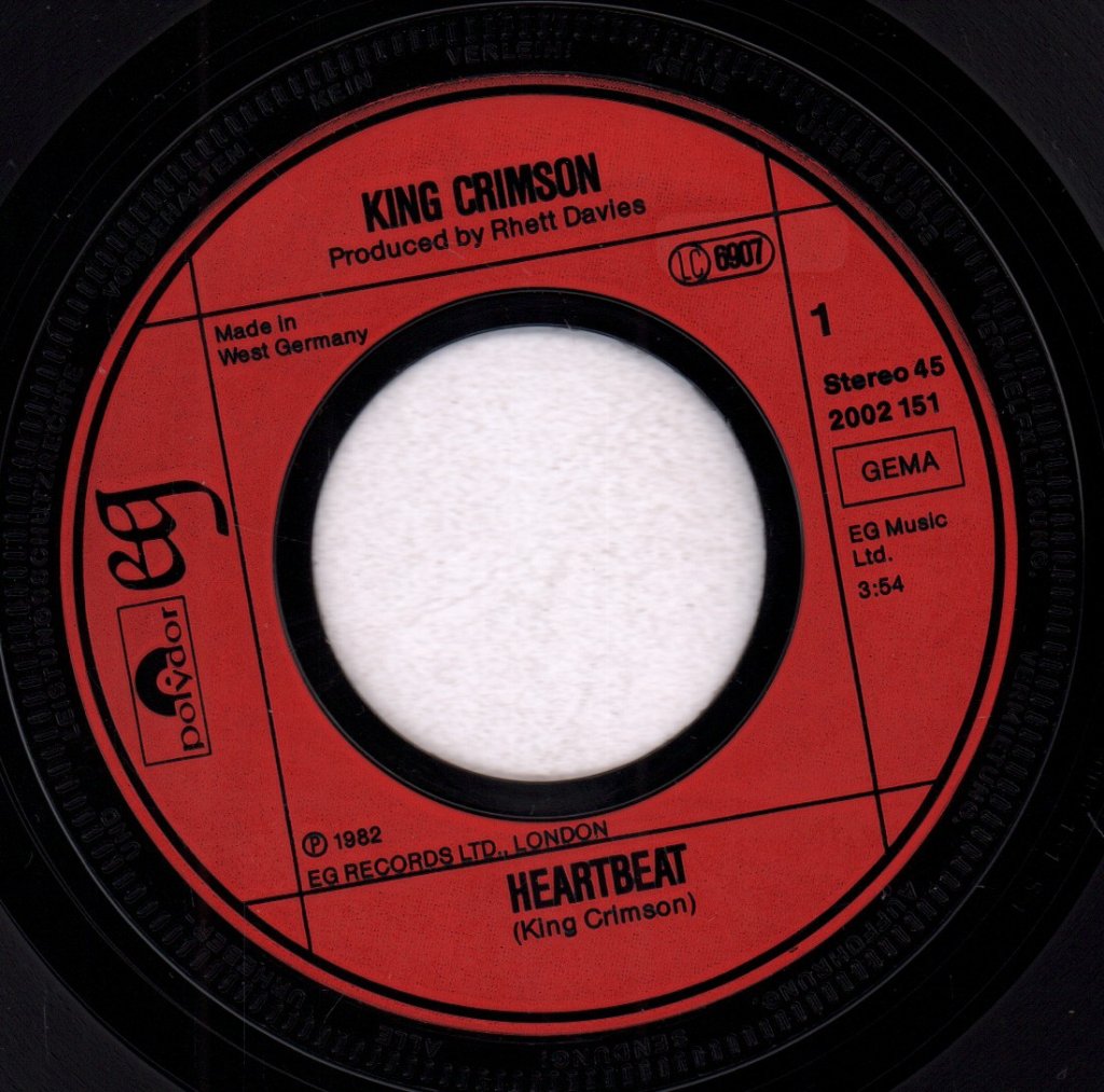 King Crimson - Heartbeat - 7 Inch