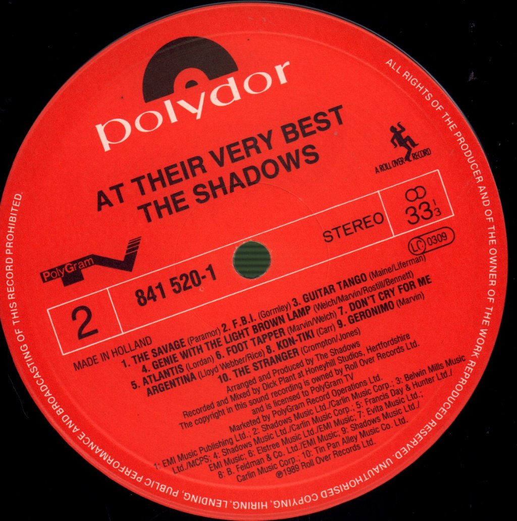 Shadows - At Their Very Best - Lp