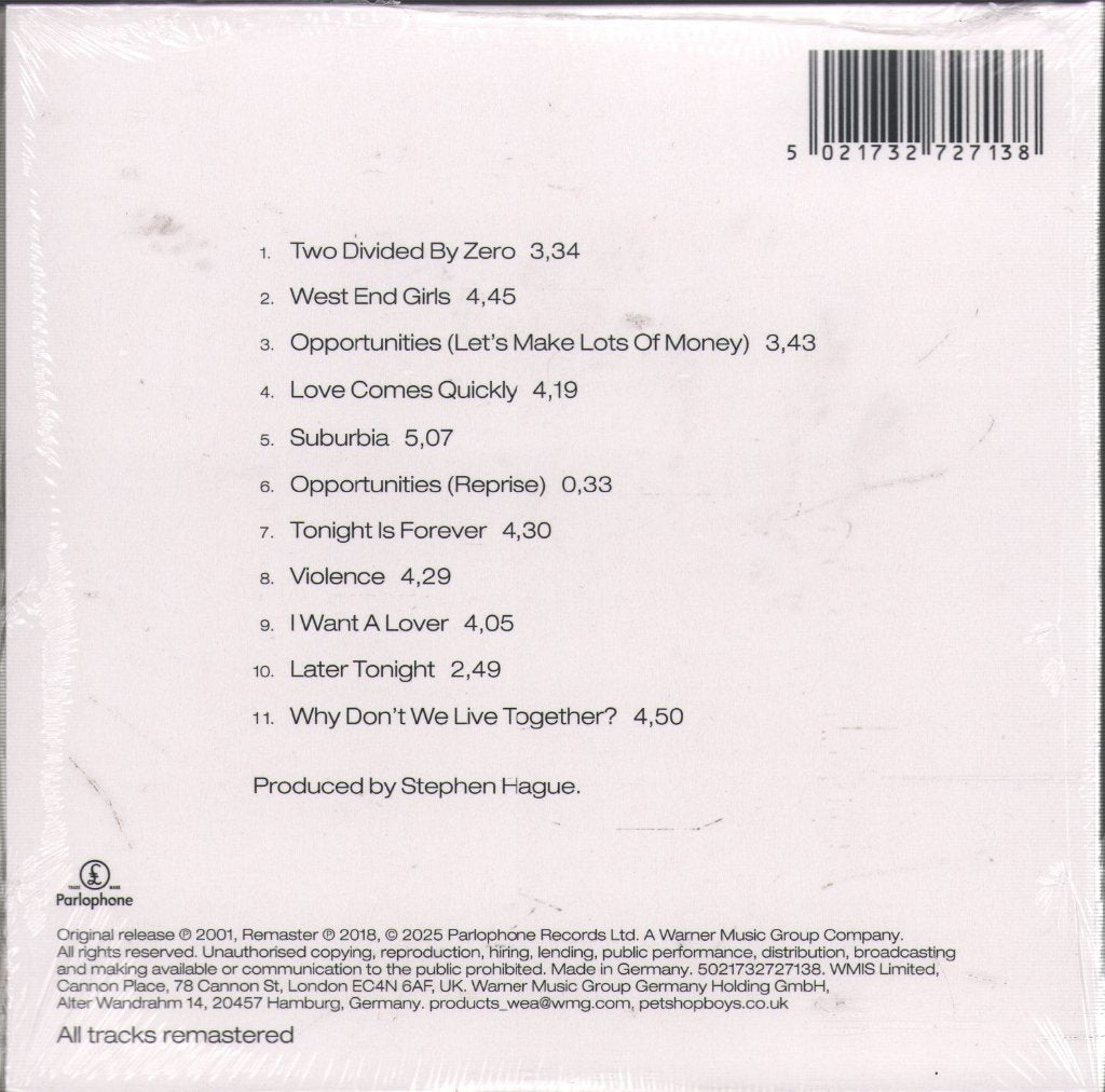 Pet Shop Boys - Please - Cd