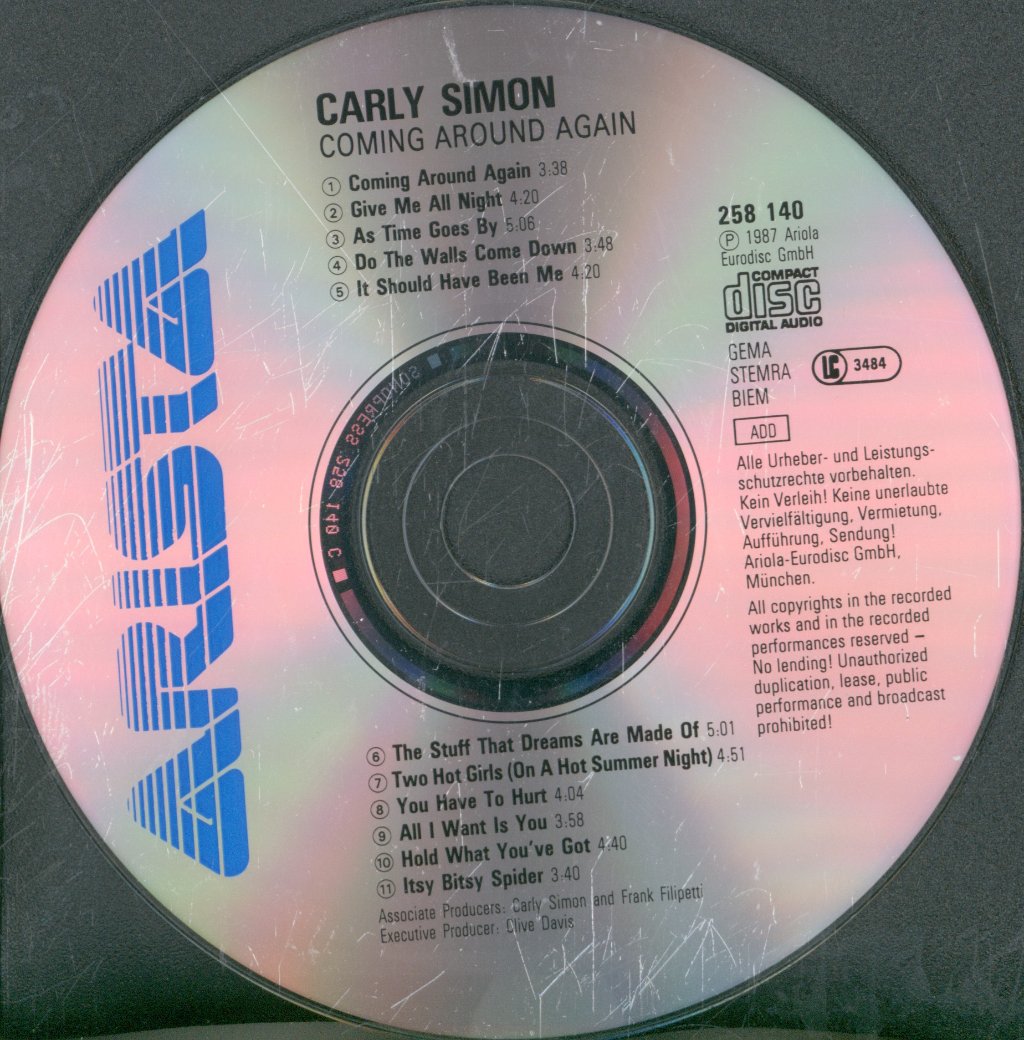Carly Simon - Coming Around Again - Cd