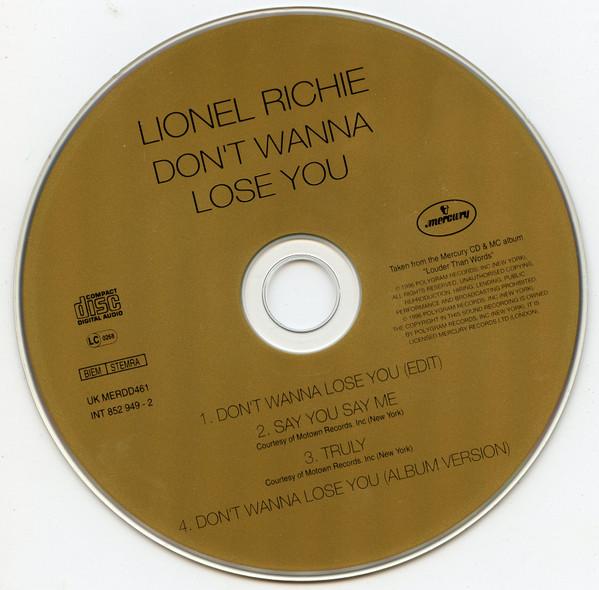 Lionel Richie - Don't Wanna Lose You - Cd