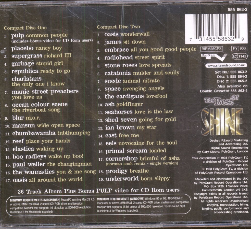 Various Artists - Best of Shine - Cd