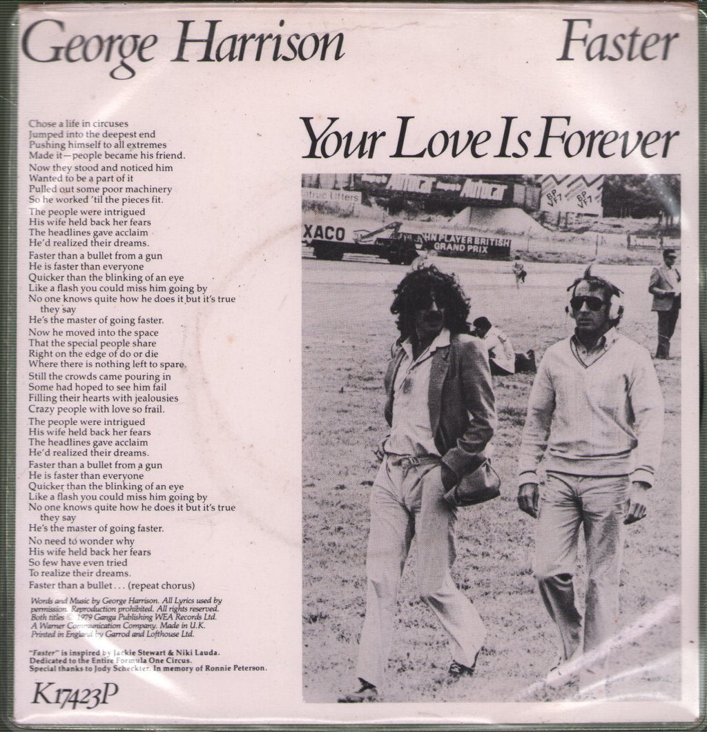 George Harrison - Faster - 7 Inch