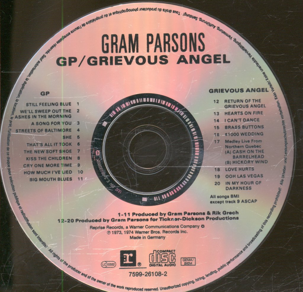 Gram Parsons - Gp/Grievous Angel - Cd