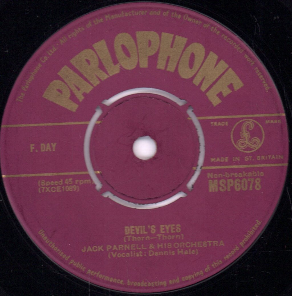 Jack Parnell & His Orchestra - Skin Deep / Devil Eyes - 7 Inch