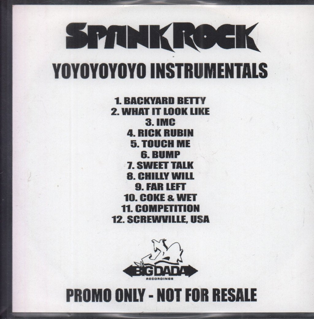 Spank Rock - YoYoYoYoYo instrumentals - Cdr