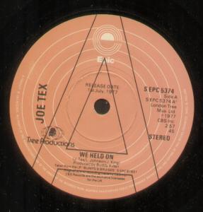 Joe Tex - We Held On - 7 Inch
