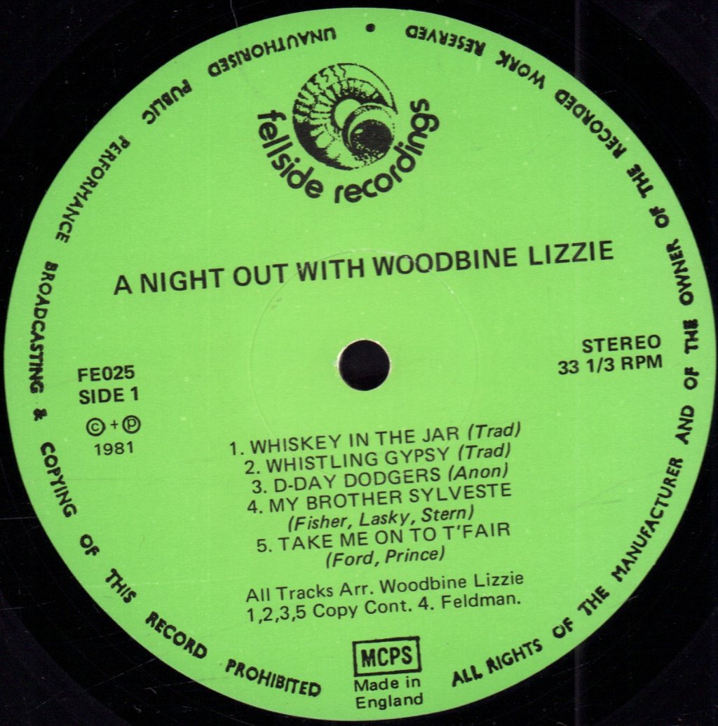 Woodbine Lizzie - A Night Out With Woodbine Lizzie - Lp