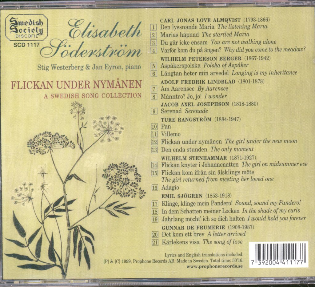 Elisabeth Söderström - Flickan Under Nymånen (A Swedish Song Collection) - Cd