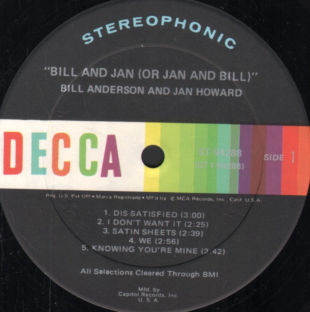 Bill & Jan - Bill & Jan (Or Jan & Bill) - Lp