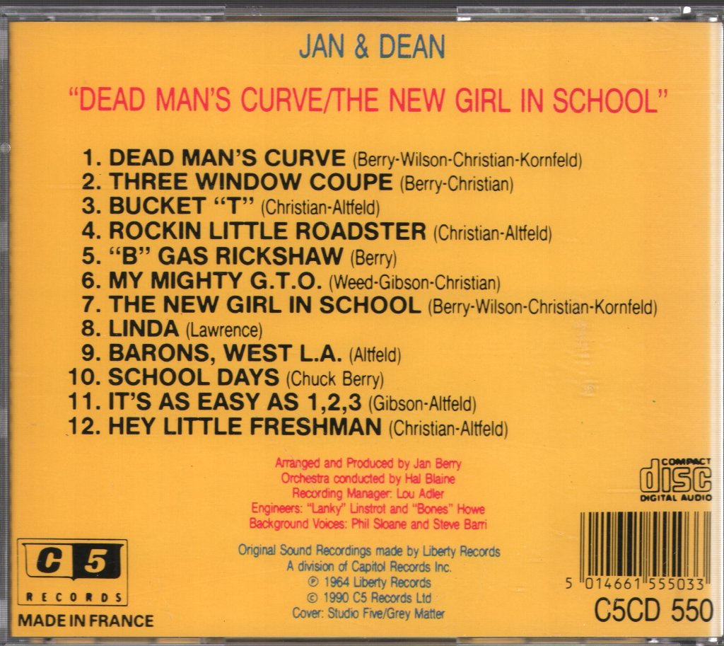Jan & Dean - Dead Man's Curve / The New Girl In School - Cd