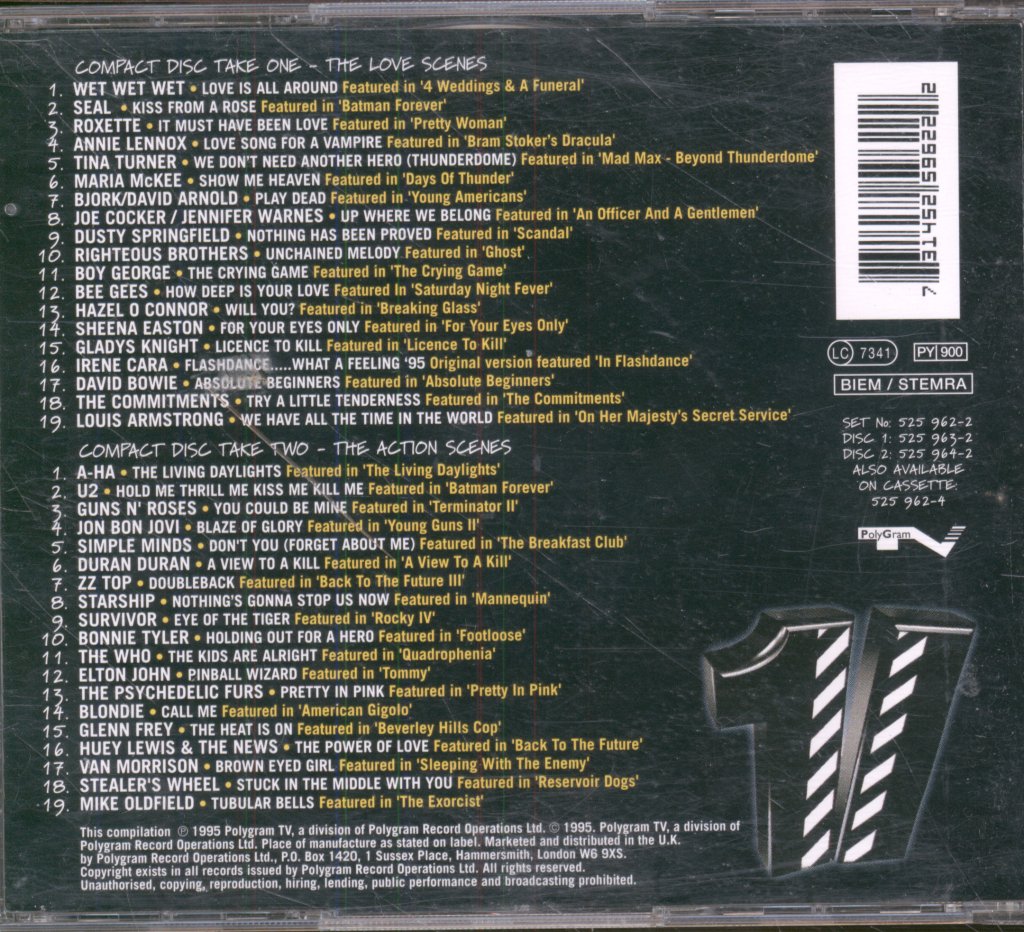 Various Artists - No. 1 Movies Album - Double Cd