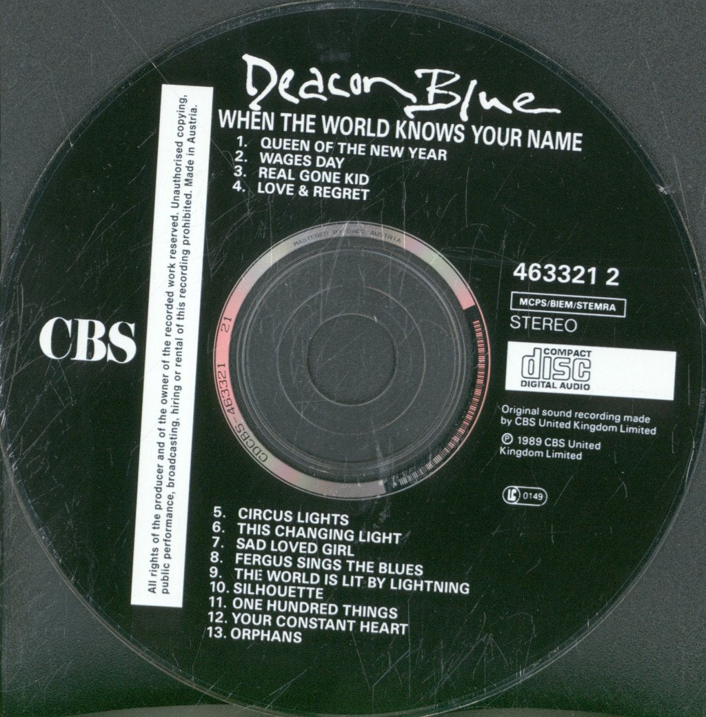 Deacon Blue - When The World Knows Your Name - Cd