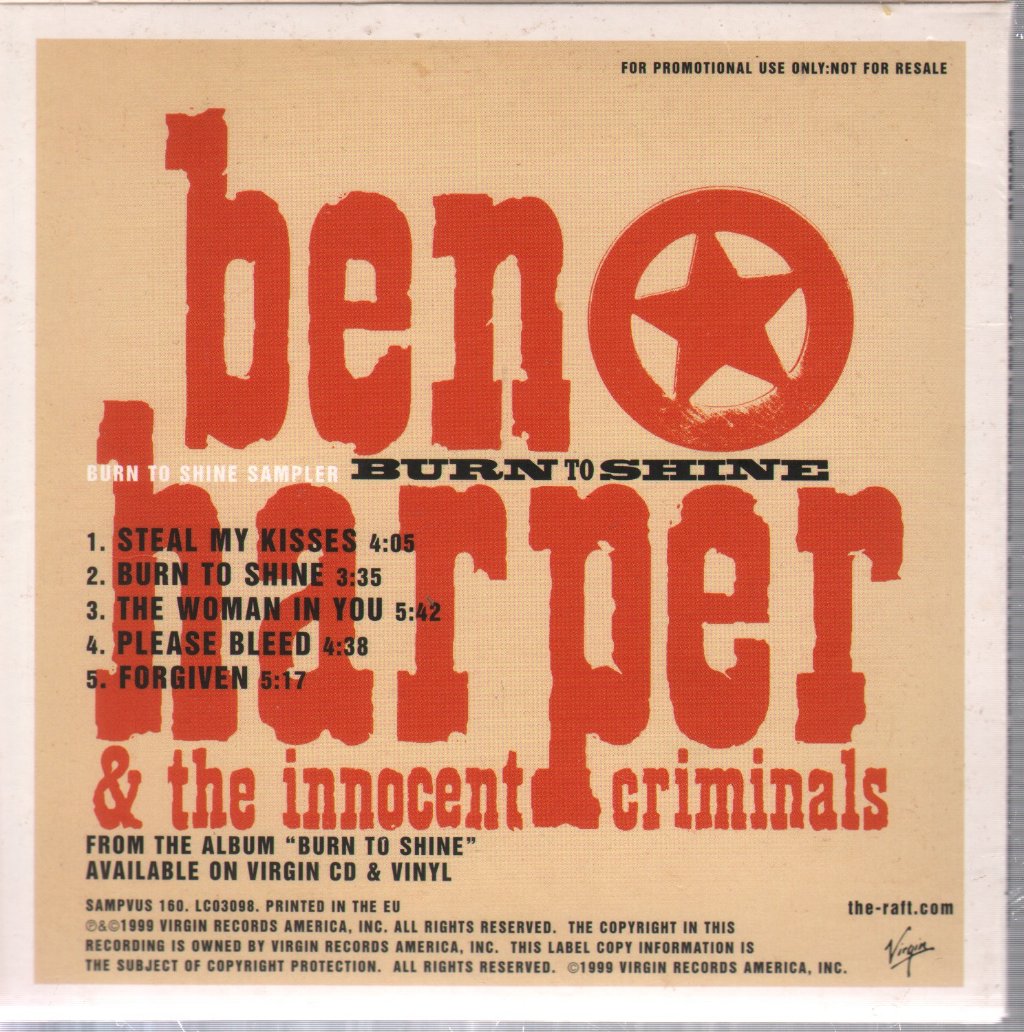 Ben Harper & The Innocent Criminals - Burn To Shine Sampler - Cd