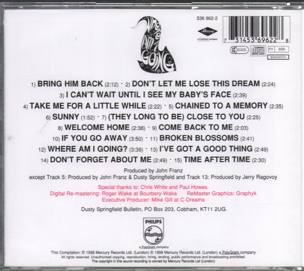 Dusty Springfield - Where Am I Going - Cd