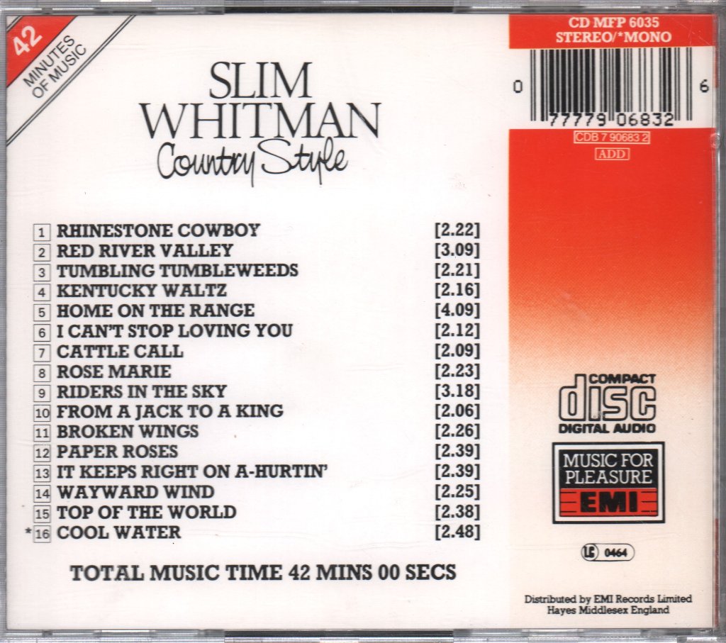 Slim Whitman - Country Style - Cd