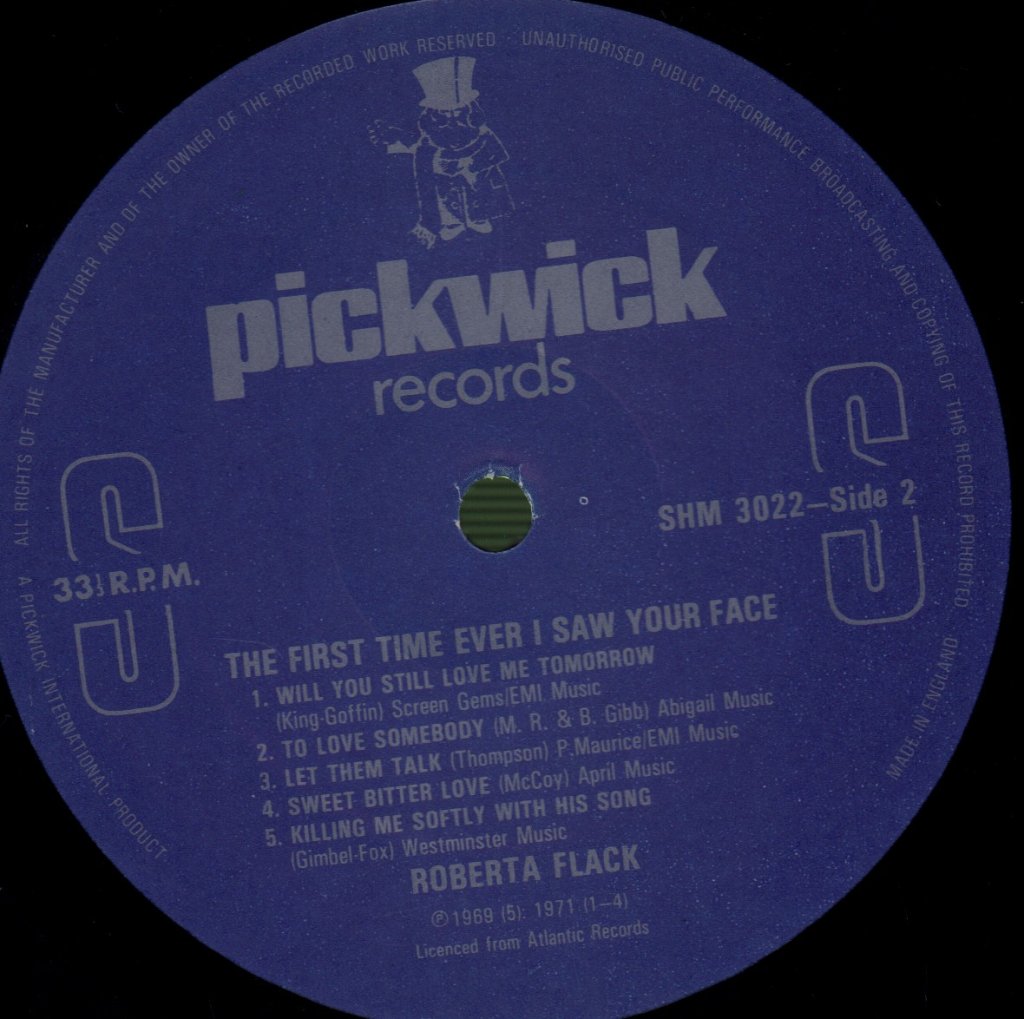 Roberta Flack - First Time I Ever Saw Your Face - Lp