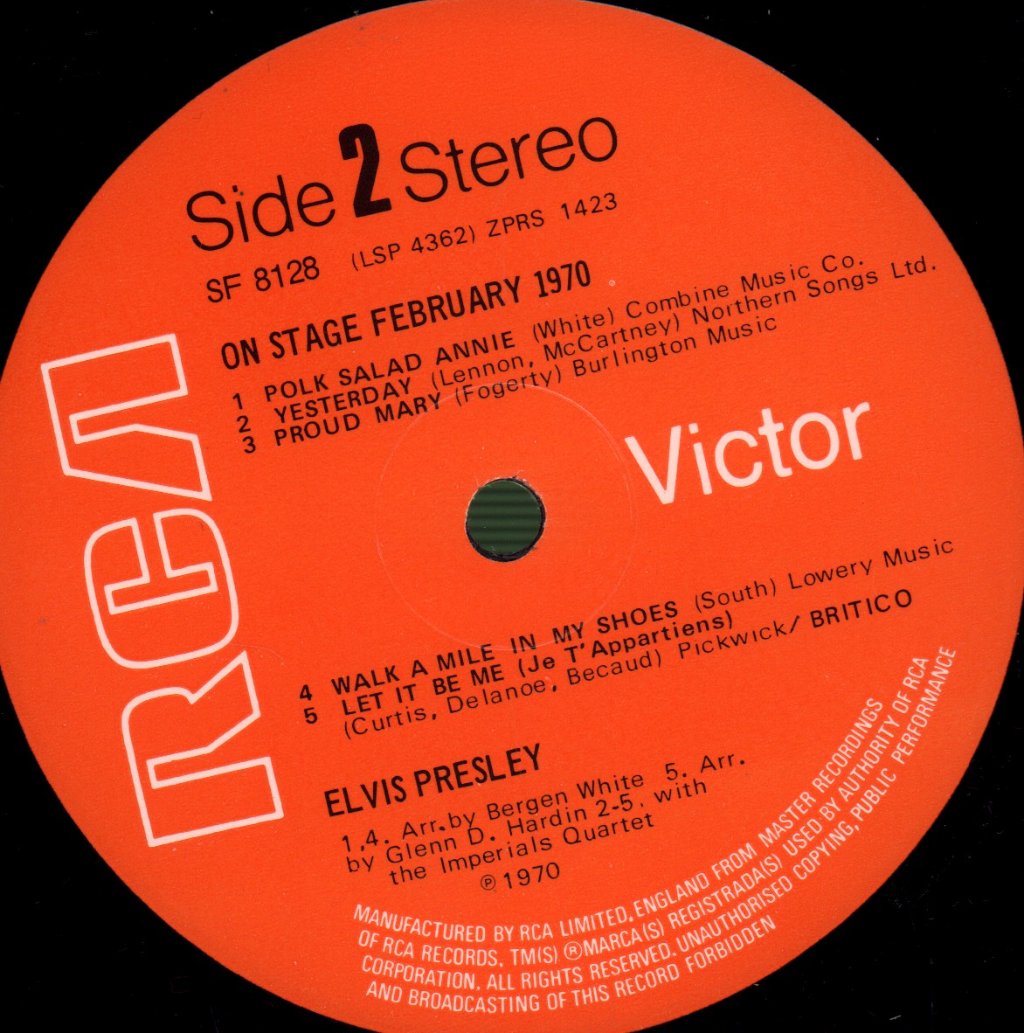 Elvis Presley - On Stage - Lp