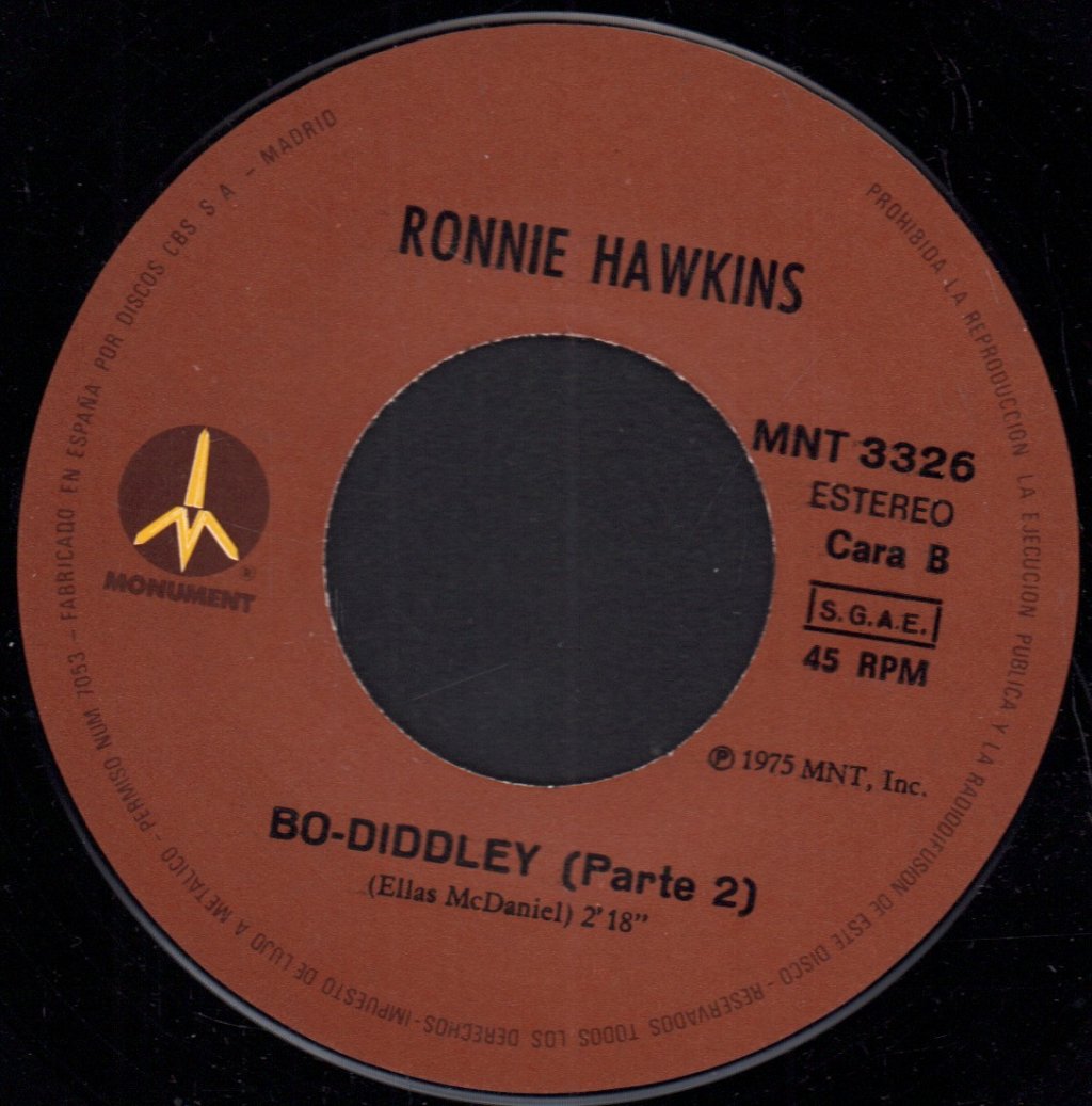 Ronnie Hawkins - Bo Diddley - 7 Inch