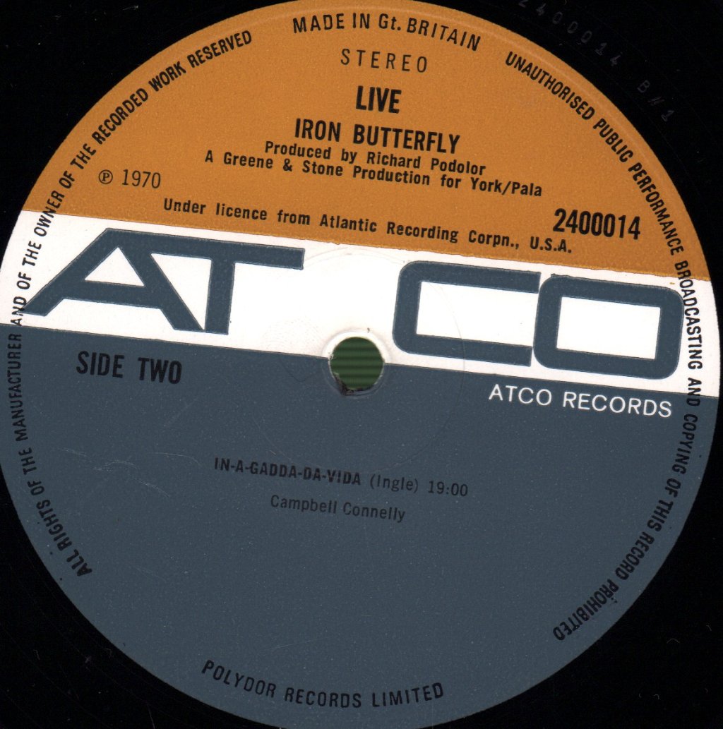 Iron Butterfly - Live - Lp