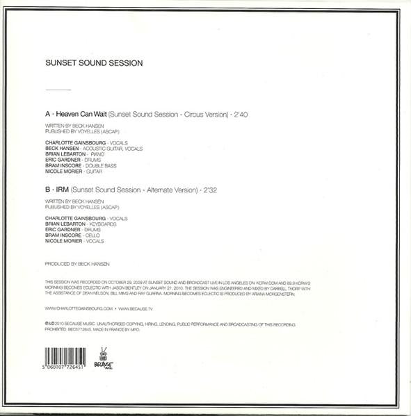 Charlotte Gainsbourg - Sunset Sound Session - 7 Inch