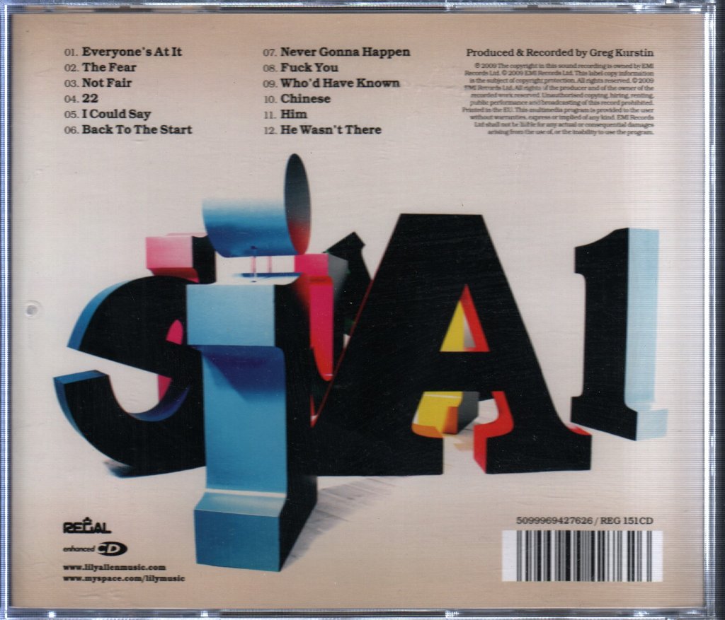 Lily Allen - It's Not Me, It's You - Cd