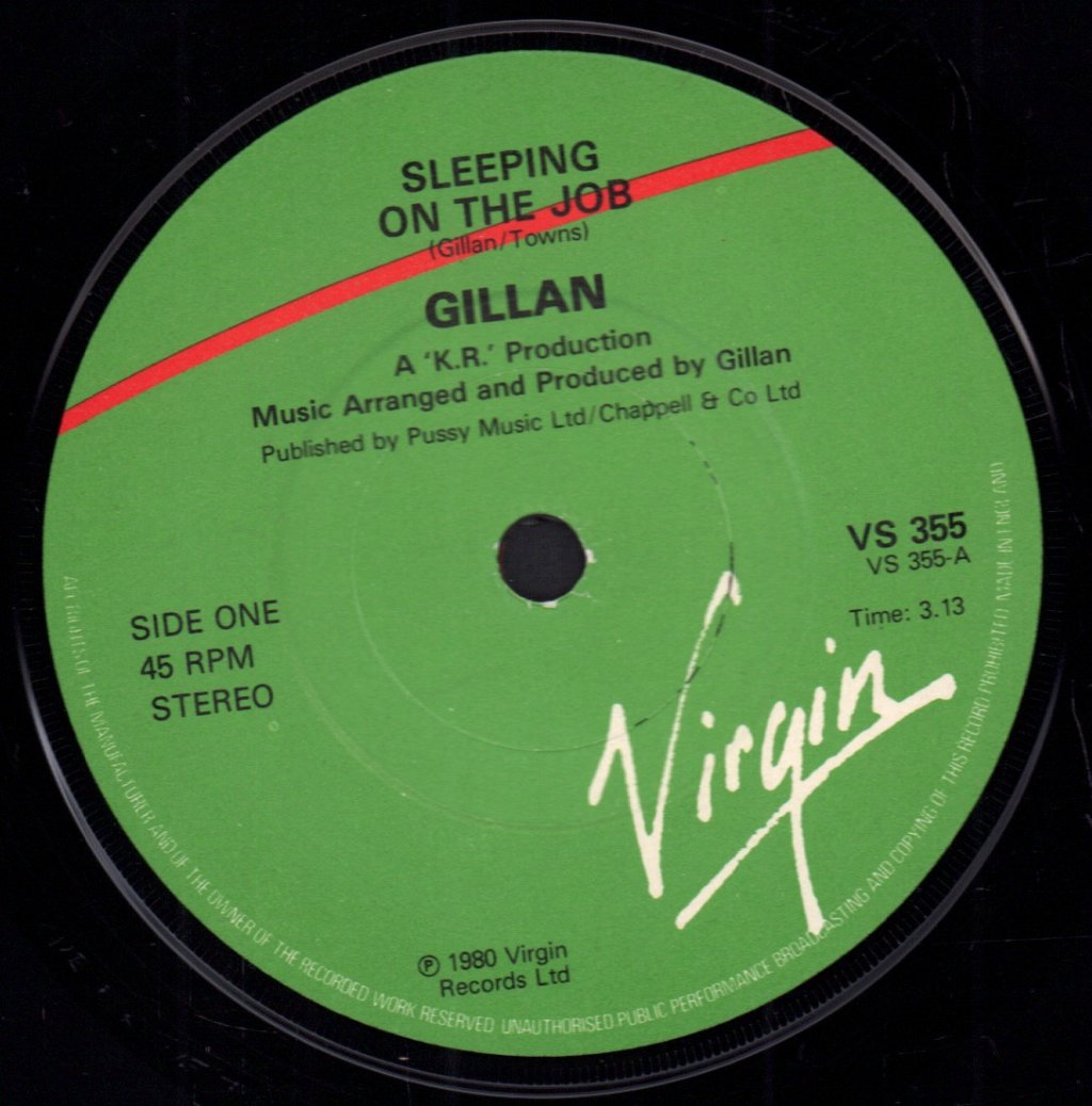Gillan - Sleeping On The Job - 7 Inch