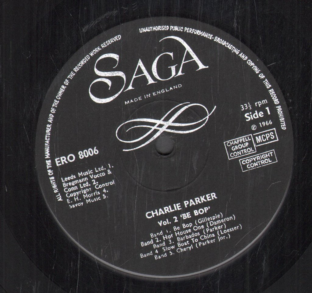 Charlie Parker - Vol 2 Be Bop - Lp