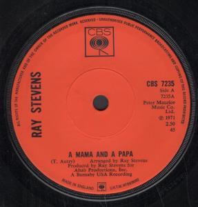 Ray Stevens - A Mama And A Papa - 7 Inch